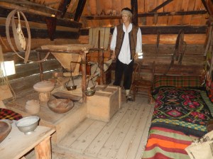 Recreated interior Slobomir folk park