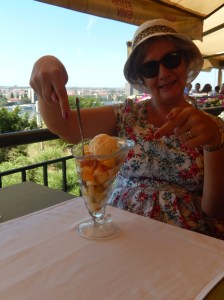 It's called fruit salad and ice-cream