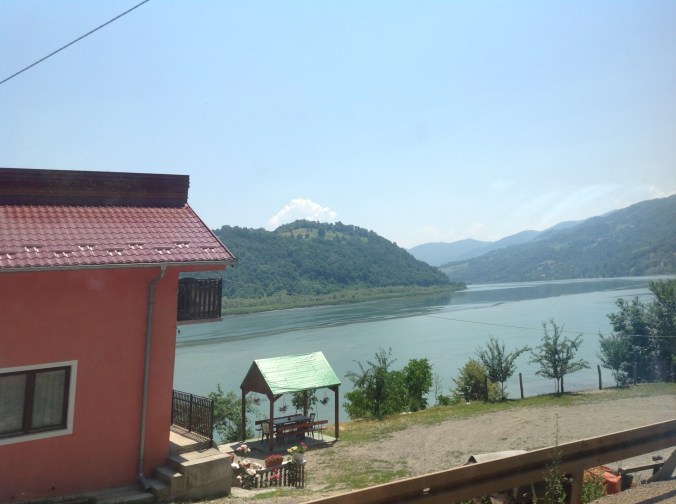 A glimpse of the River Drina from the bus 