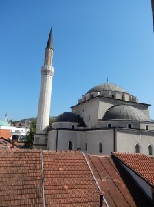 The Bey Mosque from our hotel room, daytime