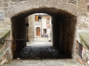 Wherever you go in Italian medieval towns, there is a view within a view (Gubbio)