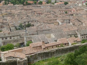 An overview of Gubbio from the cable car