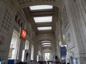Main entrance to Milan Central railway station