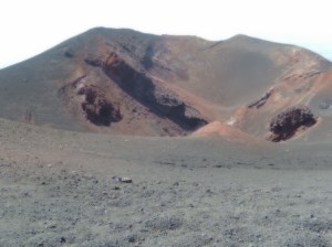 Volcanic crater on Mount Etna
