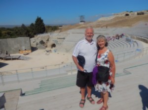 At Syracuse - amphitheatre being prepared for a live performance 
