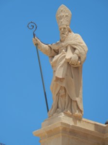 On top of a cathedral in Noto
