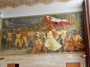 Part of the wall mural in TIto's former residence