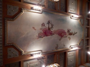 Ladies room ceiling decoration