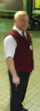 My hand was shaking before we even left the station - a blurry shot of our conductor