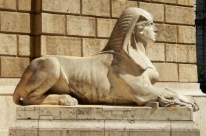 Sphinx outside the opera house