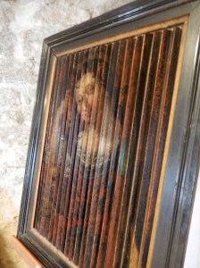 But the painting becomes the madonna from another angle