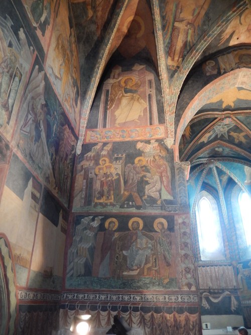 Just one part of the fresco wall, it goes all around the walls and ceiling in this manner