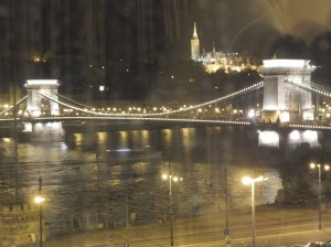 The view from our hotel room (through the glass)