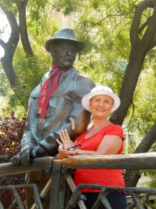 Me and my new best friend outside Parliament House in Budapest