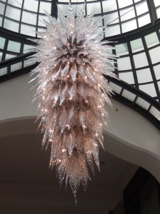 Chandelier in foyer