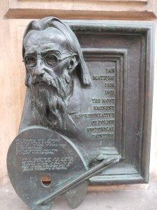 It looks as if Professor Bib has been spreading his magic, many sculptures and monuments in Krakow have inscriptions in Braille