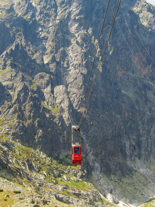 This is the cable car that was booked out till the next day.  At times it seems to ascend vertically.  It reminded me of a James Bond movie