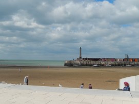 There is sand, but no water.  So is it still a beach?
