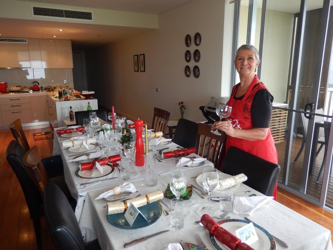 A domestic goddess at work