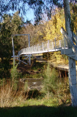 Suspension Foot Bridge over the Hunter River at Moonan Flat