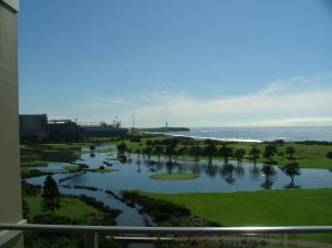 View from our lounge room balcony April 2009 Links (sand) golf course under water after a heavy rainfall