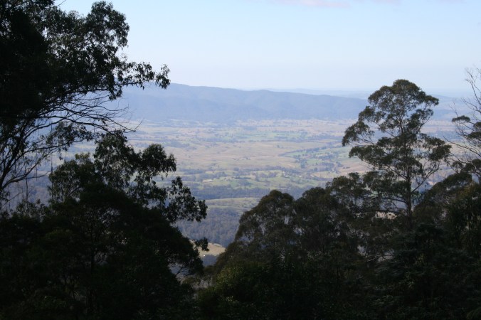 Looking across the Bega Valley from Brown Mountain