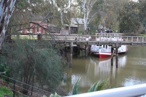 The PS Pyap tied up near the Pionee Settlement