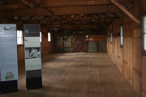 Inside what would have been a recreational hall