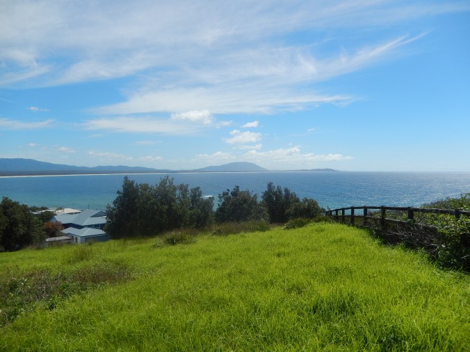 Picture perfect coastline under sunny skies