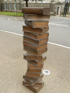 Book Sculptures outside the Cambridge University Library