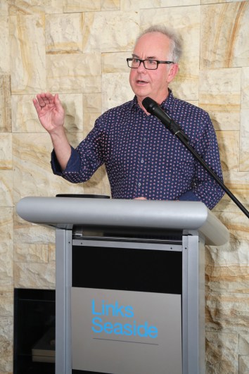 Professor Ian Brown, speaking at launch of I Belong to No One, photo courtesy Andrew Gray