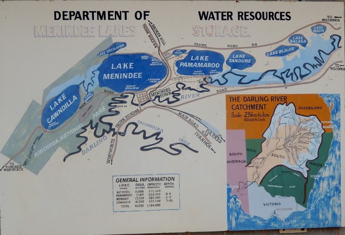 Sketch Map of Menindee Lakes taken at Copi Hollow March 2016