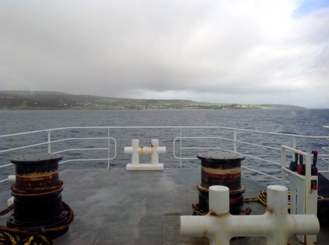 Sealink Ferry approaching Penneshaw, Kangaroo Island, 6 June 2016