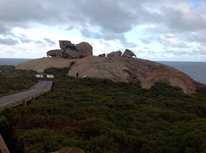 Walking towards Remarkable Rocks, Kangaroo Point, June 2016