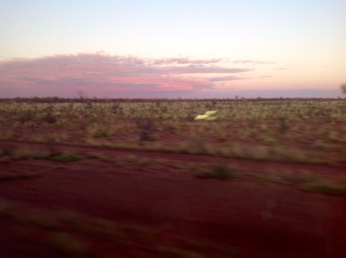 Early morning somewhere near Alice Springs, seen from the Ghan Train June 2016