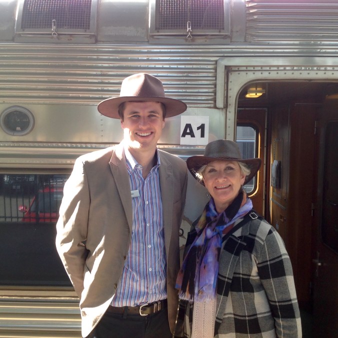 Leaving the Ghan in Adelaide June 2016