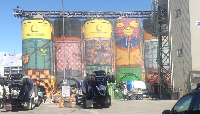 Cement silos at Granville Market Vancouver
