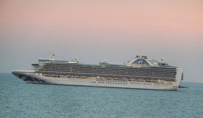 pink tinged sunset ruby princess
